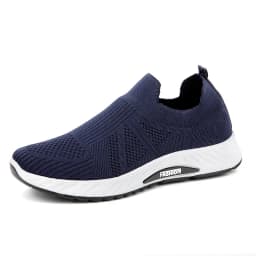 Men Slip‑on Flying‑knit Sneakers Breathable Mesh Lightweight Walking Loafers Casual Shoes