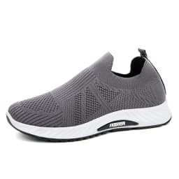 Men Slip‑on Flying‑knit Sneakers Breathable Mesh Lightweight Walking Loafers Casual Shoes