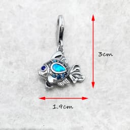 Blue Maritime Fish Charm Pendant 2023 Spring 925 Sterling Silver Trendy Lucky Gift For Women Jewelry