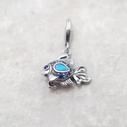 Blue Maritime Fish Charm Pendant 2023 Spring 925 Sterling Silver Trendy Lucky Gift For Women Jewelry