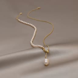 100% Natural Freshwater Pearl 14K Gold Filled Trendy Female Pendant Necklace Jewelry For Women Snake Chains No Fade