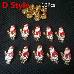 10Pcs/Set Classic Metal Freemasons Brooch Rhinestone Santa Claus Masonic Pins Brooches Party Jewelry Accessories Xmas Gifts