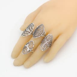 Wholesale 50pcs/lot Hollow Heart Love Crown Flower Mix Style Fashion Finger Rings for Women Wedding Gift Jewelry