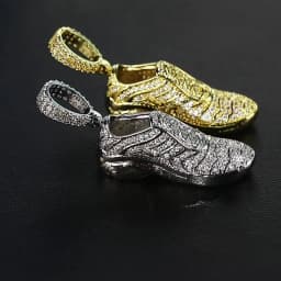 TOPGRILLZ New Shoe Model Pendant Hip Hop Men Women Pendant Sparkling Ice Crystal Zircon Necklace Fashion Charm