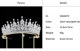 Bride Crowns For Wedding Headdress Cubic Zirconia CZ Luxury Tiaras Crowns For Women Sweet 16 Pageant Prom Hair Jewelry Headpiece