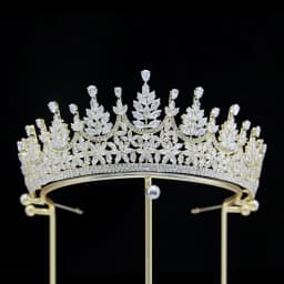 Bride Crowns For Wedding Headdress Cubic Zirconia CZ Luxury Tiaras Crowns For Women Sweet 16 Pageant Prom Hair Jewelry Headpiece