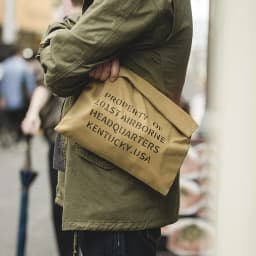 Maden Oil Wax Canvas Handbag Men's Vintage Handbags Khaki Print Purse Envelope Capacity Money Bag Magnetic Buckle Long Wallet