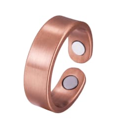 Pure Copper Rings Magnetic Health Energy Finger Open Cuff Adjustable Ring Women Men Wedding Bands 6mm Wide Minimalist Jewelry