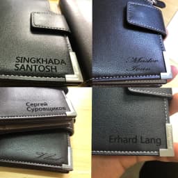Short Luxury Men Wallets Zipper Coin Pocket Card Holder Male Wallet Clutch Photo Holder Name Engraved Brand Man Wallet