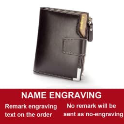 Short Luxury Men Wallets Zipper Coin Pocket Card Holder Male Wallet Clutch Photo Holder Name Engraved Brand Man Wallet