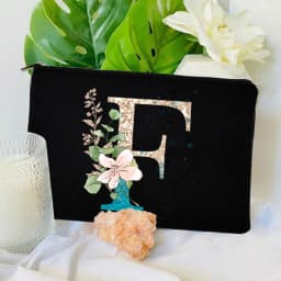 Gradient Initial Makeup Zipper Bags Fashion Travel Toilet Lipstick Pouch Bag Bachelorette Party Bridesmaid Cosmetic Clutch Purse