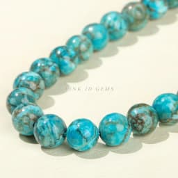 Natural South African Blue Turquoise Bead Round Loose Spacer Bead For Jewelry Making Diy Necklace Bracelet Accessory Needlework