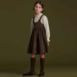 Girls Retro Corduroy Dress Autumn New Baby Kids Sleeveless Adjustable Straps Buttons Loose Sweet Princess Dresses TZ334