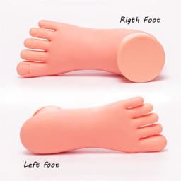 Nail Practice Foot Model Flexible Movable Silicone Prosthetic Soft Fake Hands for Art Training Display Manicure Tool