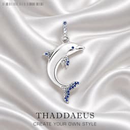 Pendant Dolphin Blue Brand 925 Sterling Silver Glam Jewelry 2023 Europe Style Accessorie Soul Lucky Gift For Woman