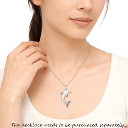Pendant Dolphin Blue Brand 925 Sterling Silver Glam Jewelry 2023 Europe Style Accessorie Soul Lucky Gift For Woman