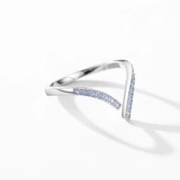 Modian 925 Sterling Silver Simple Geometric Blue Opal Adjustable Ring For Women Pave Setting Exquisite Wedding Fine Jewelry Gift