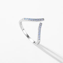 Modian 925 Sterling Silver Simple Geometric Blue Opal Adjustable Ring For Women Pave Setting Exquisite Wedding Fine Jewelry Gift