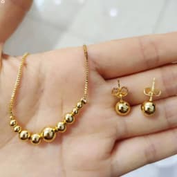 2pcs Jewelry Set for Women Dubai Gold Color Copper Necklace Earrings Pendant for Women Girls Kid Fashion Jewelry Accessory Gift