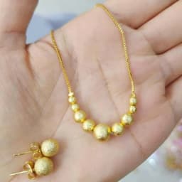 2pcs Jewelry Set for Women Dubai Gold Color Copper Necklace Earrings Pendant for Women Girls Kid Fashion Jewelry Accessory Gift