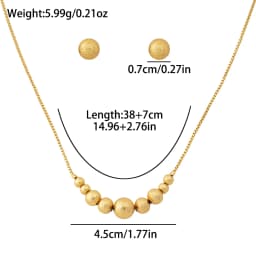 2pcs Jewelry Set for Women Dubai Gold Color Copper Necklace Earrings Pendant for Women Girls Kid Fashion Jewelry Accessory Gift