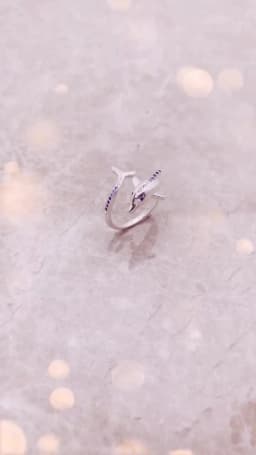 Ring Dolphin With Blue Stones Brand New Trendy Fine Jewelry Pure 925 Strerling Silver Cheerful Gift For Women