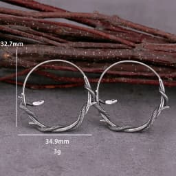 Gothic Animal Snake Hoop Earrings Fashion Simple Stainless Steel Men's and Women's Universal Earrings Rock Party Jewelry Gifts