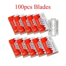 Meisha 100pcs Double-sided Razors Blades Stainless Steel Shaver Blades Men Double Edge Razor Sharp Thin Blade Face Care C0011A