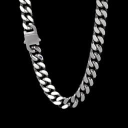 Wholesale Hip Hop Jewelry Stainless Steel Men Flat 4 Side Curb Cuban Link Chain Necklace For Men Drop Shipping