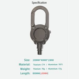 T.MAGICIAN Creative Luxury Titanium Retractable Key Chains 360 Rotate Quick Release for Car Keys Gift for Man Woman