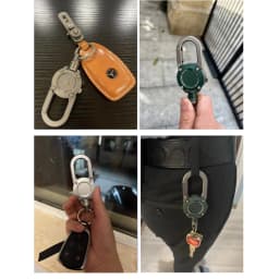 T.MAGICIAN Creative Luxury Titanium Retractable Key Chains 360 Rotate Quick Release for Car Keys Gift for Man Woman