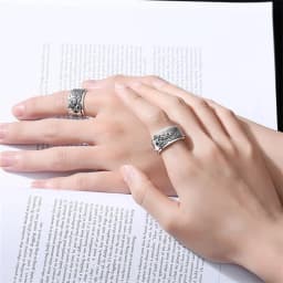 Lucky Dragon Clouds Ring Male Jewelry Rotateable Vintage Personality Men Wide Ring For Boyfriend Finger Accessories Many Sizes