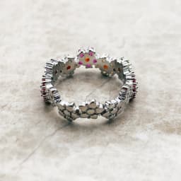 Ring Flowers Colourful Stones 2023 Brand New Fine Jewerly Romantic Gift For Women In 925 Sterling Silver