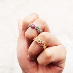 Ring Flowers Colourful Stones 2023 Brand New Fine Jewerly Romantic Gift For Women In 925 Sterling Silver