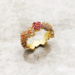 Ring Flowers Colourful Stones 2023 Brand New Fine Jewerly Romantic Gift For Women In 925 Sterling Silver