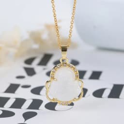 New Design Of Religious Geometry Buddha Peace Blessing Pendant Necklace Fashion High Quality Stainless Steel Chain For Men Women