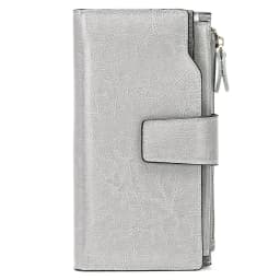 New Rfid Long Women Wallets Clutch Zipper Coin Pocket Female Print Wallet Quality Card Holder Genuine Leather Women Purse