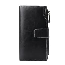New Rfid Long Women Wallets Clutch Zipper Coin Pocket Female Print Wallet Quality Card Holder Genuine Leather Women Purse