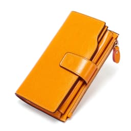 New Rfid Long Women Wallets Clutch Zipper Coin Pocket Female Print Wallet Quality Card Holder Genuine Leather Women Purse