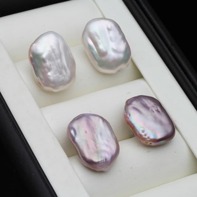 Real Freshwater Earrings For Women,Baroque Pearl Earrings Wedding Gift,925 Silver Pearl Stud Earrings Fine