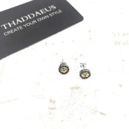 Ear Studs Cross Black Stones Gold Europe Style Delicate Myths Fine Jewerly For Women Men Vintage 925 Sterling Silver Gift