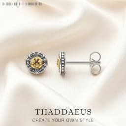 Ear Studs Cross Black Stones Gold Europe Style Delicate Myths Fine Jewerly For Women Men Vintage 925 Sterling Silver Gift