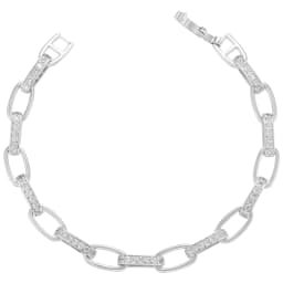 ZHUKOU Creative Gold color women Bracelet CZ Crystal Chain shape Bracelet for Women party Jewelry Wholesale VL183