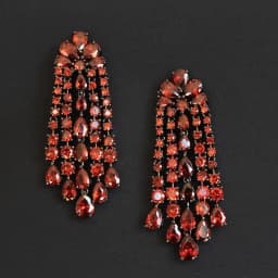 Luxury Women Earrings Long Tassel Party Bridal Wedding Jewelry Green Red Purple Zircon Small Water Drop Earrings for Women Gift