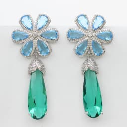 Luxury Women Earrings Long Tassel Party Bridal Wedding Jewelry Green Red Purple Zircon Small Water Drop Earrings for Women Gift