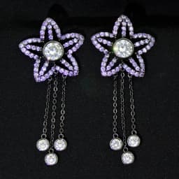 Luxury Women Earrings Long Tassel Party Bridal Wedding Jewelry Green Red Purple Zircon Small Water Drop Earrings for Women Gift