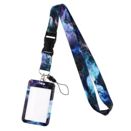 LT1168 Fashion Starry sky Neck Strap Lanyards Keychain Badge Holder ID Card Pass Hang Rope Lariat Lanyard Keyring Accessories