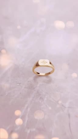 Signet Ring Vintage Star Gold Europe Style Nostalgic Fine Jewelry For Women Summer Brand New Pure 925 Sterling Silver Gift