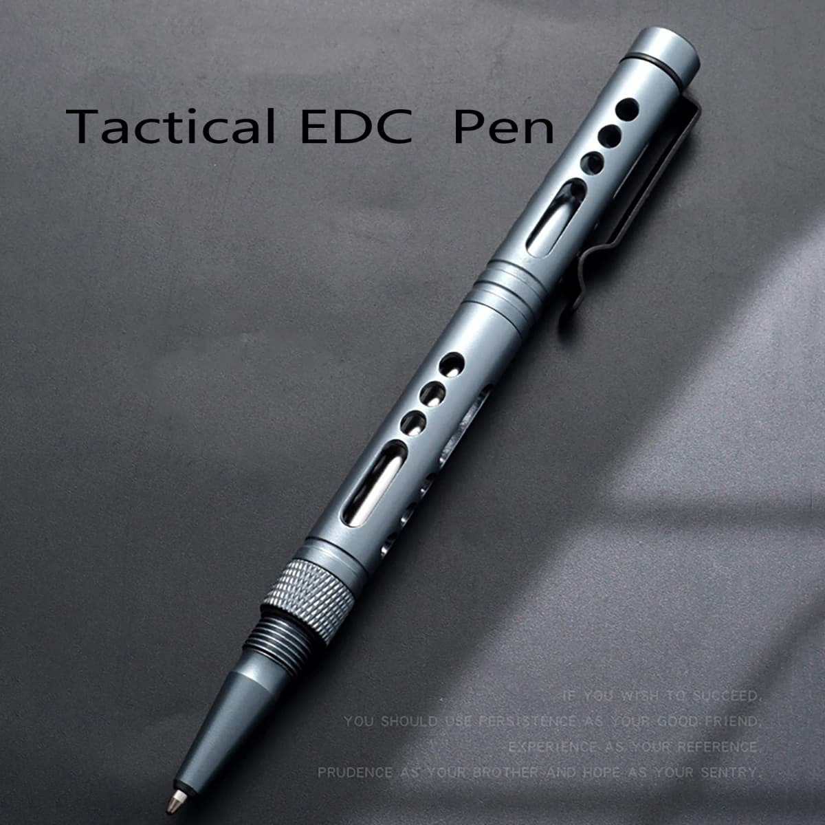Super Fine Light CNC Aluminum Metal Knock Ballpoint Pen Self Defence Survival Tungsten Breaker EDC