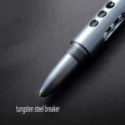 Super Fine Light CNC Aluminum Metal Knock Ballpoint Pen Self Defence Survival Tungsten Breaker EDC